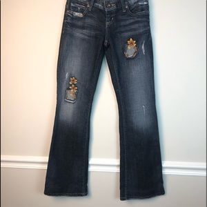 Guess foxy flare jeans size 24 inseam 29” Boho